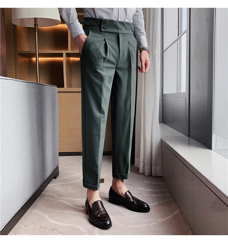 MYAZHOU Slim Fit Hose Hohe Taille - Polyester S-XXL