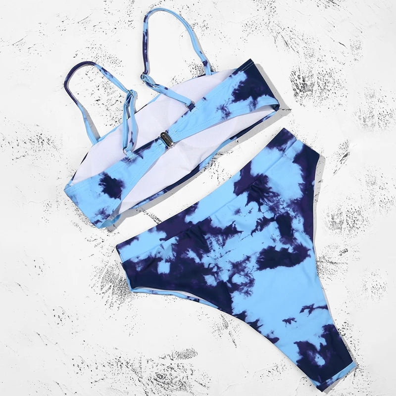 Bikini-Set: ZTVitality Elegant Bikinis Solid Push Up - Gepolstert BH Träger High Waist Schwimmanzug Damen Schwimmbekleidung Frauen Biquini Collection