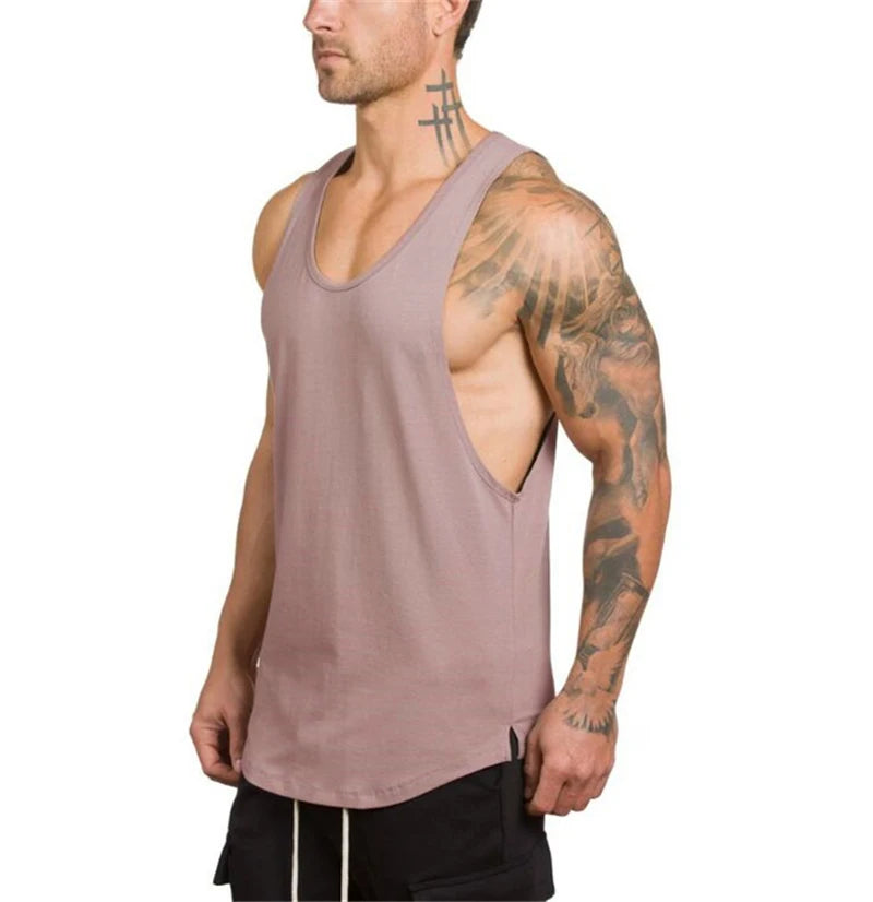 Muscleguys Marke Gym Kleidung 2025: Herren Bodybuilding Fitness Stringer Tank Top - Sportbekleidung Unterhemd Muskel Workout Singlets Baumwolle M-XXL