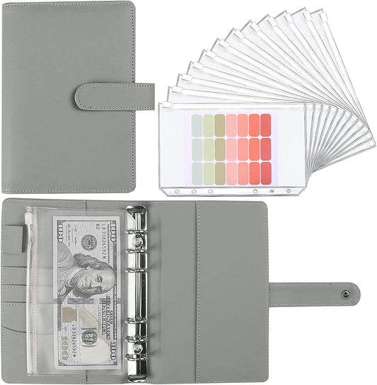 Coliky A5 A6 PU Leder Organizer - 6 Ringe 12 Taschen