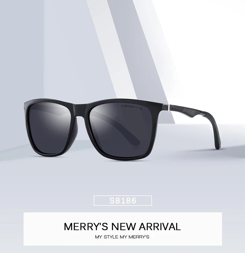 MERRYS DESIGN Herren HD Polarisierte Sonnenbrille Sport Angeln Augenschutz Aluminium Legierung Bügel UV400 Schutz S8186