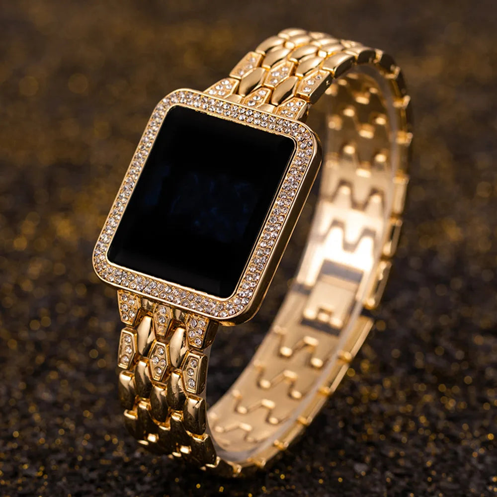 Damen Uhr 2025 Top Luxus Strass Rosegold Armbanduhr Für Frauen Mode Stahl Damen Armbanduhren Elektronisch Uhr