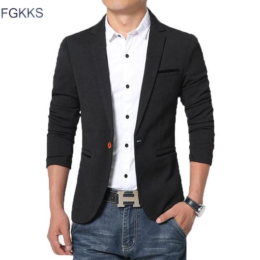 FGKKS Slim Fit Blazer - Flanell, Vollarm, Größen S-XXL