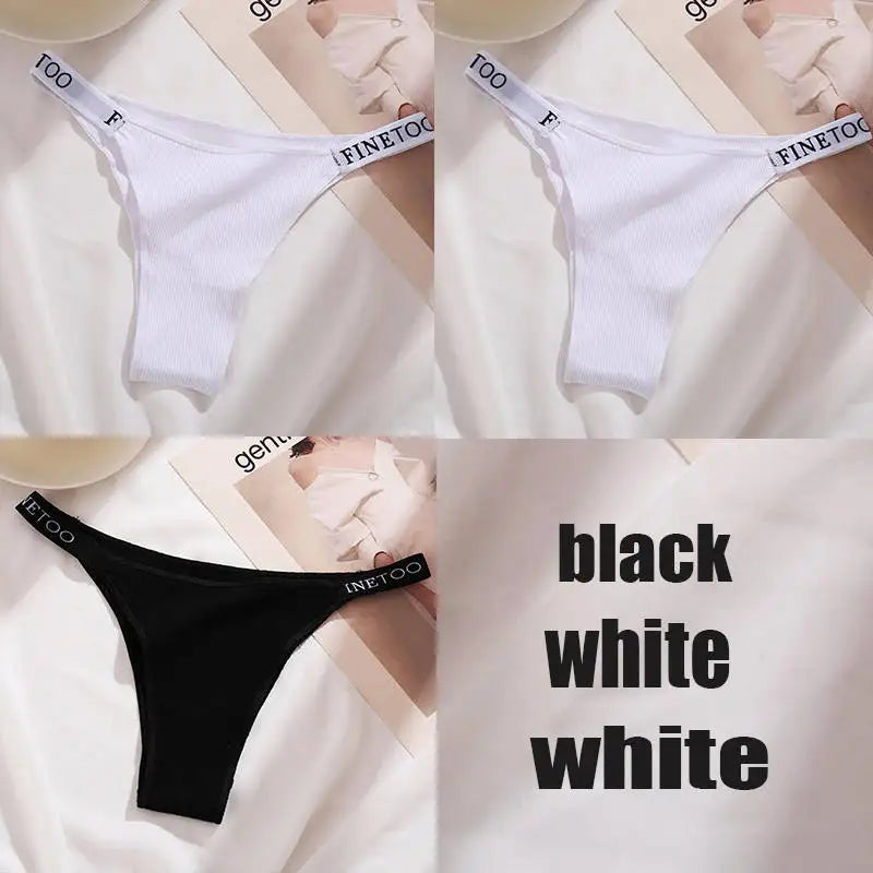finetoo Damen Slips 2025 - 3er-Set Baumwoll-Panties einfarbig & komfortabel