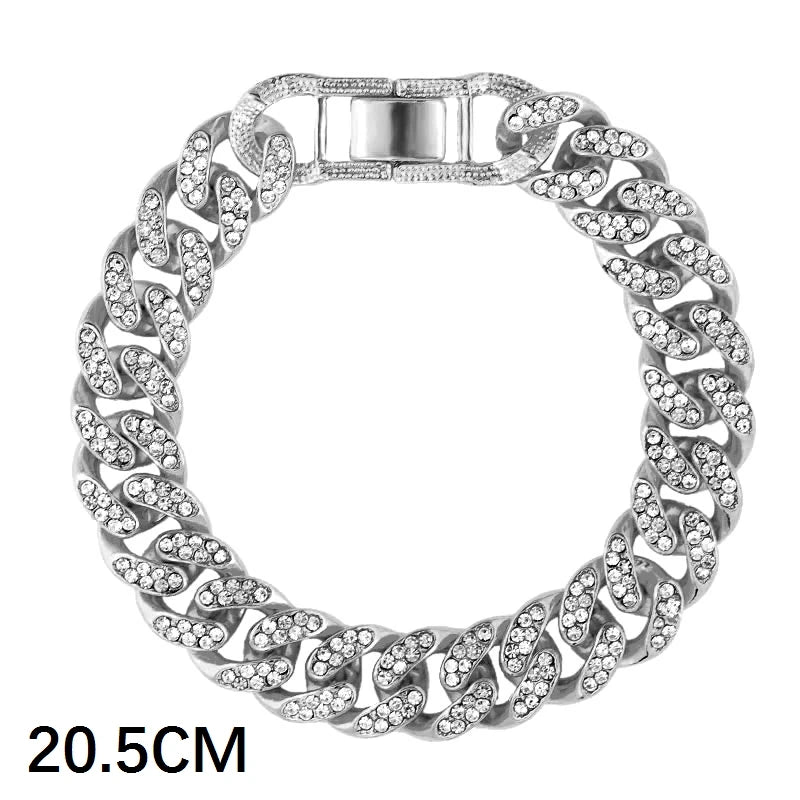 Luxus Voll Strass Große Tennis Kette Armbänder 2025 - Frauen Männer Fashion Bling - Iced Out Quadrat Kristall Armband Hand Schmuck Premium