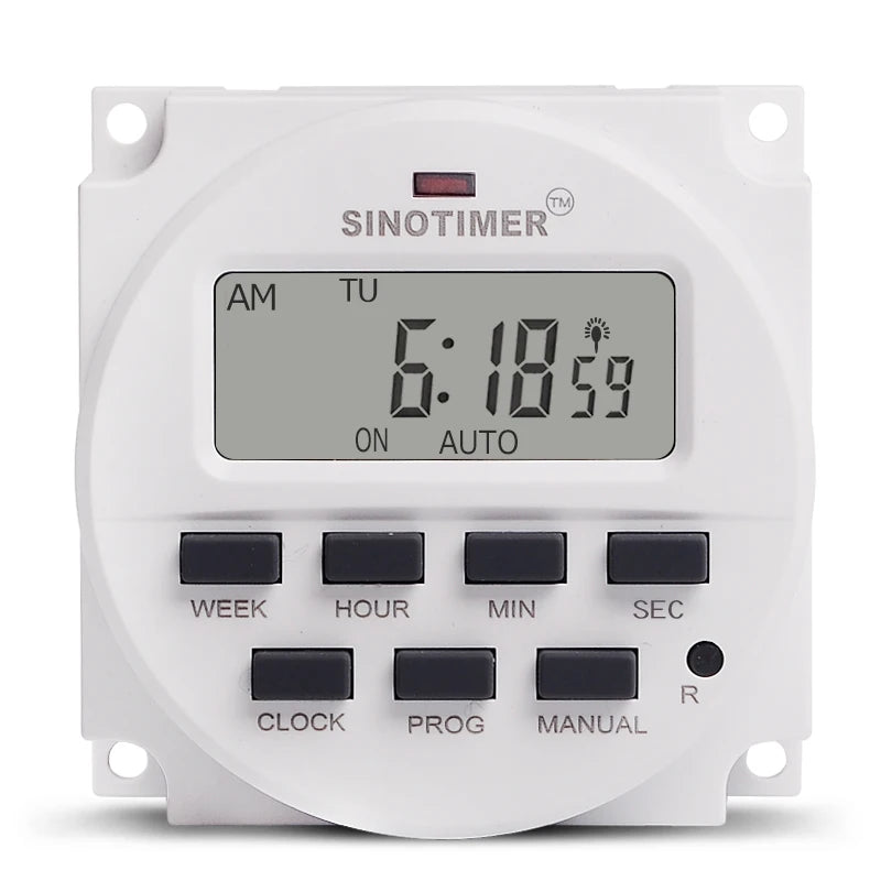 TM618SH 1 Second Interval 5V 12V 24V 110V 220V Digital LCD Timer Switch 7 Days Weekly Programmable Time Relay With Countdown