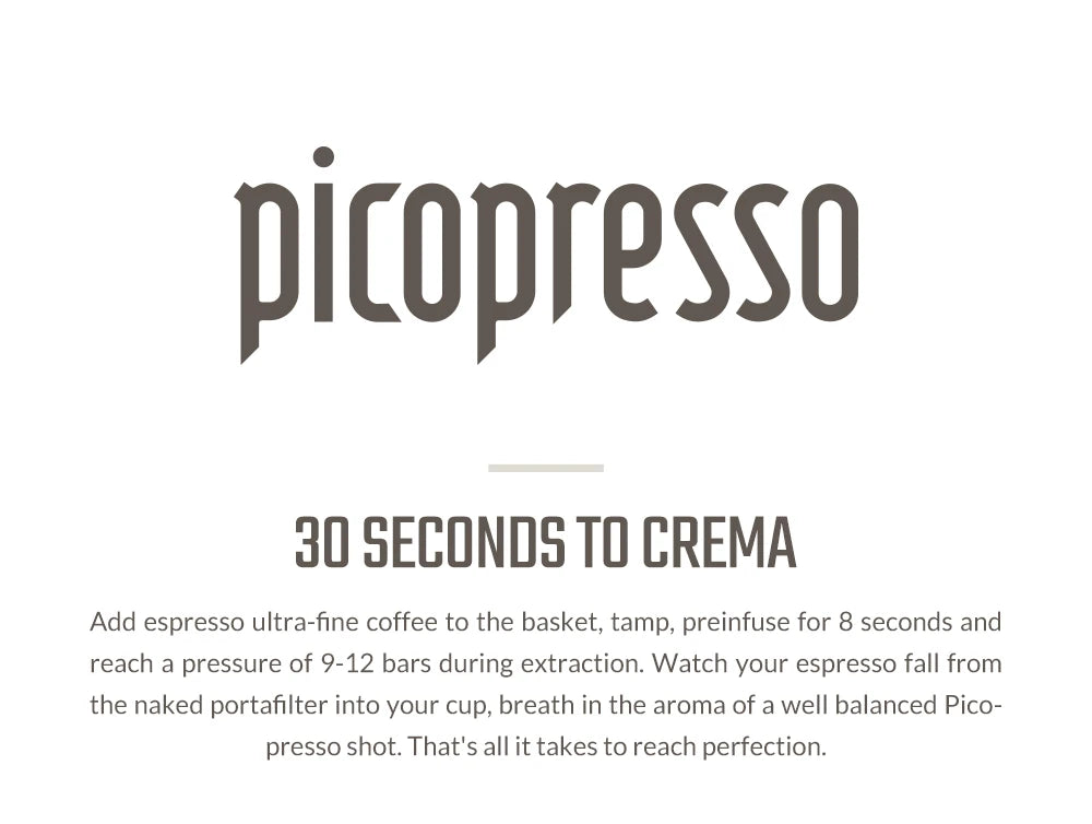 WACACO Picopresso Portable Espresso Maker, Specialty Coffee Machine, 18 Bar Pressure Travel Coffee,  Gift, New Year