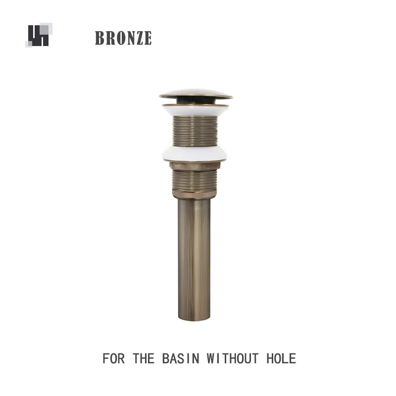 bonderis Pop Up Drain Matt Schwarz - Messing, ohne Überlauf