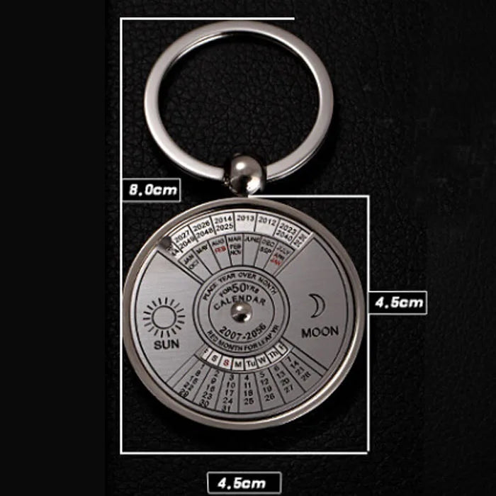 Perpetual Kalender Schlüsselanhänger - Metall 5cm Neu