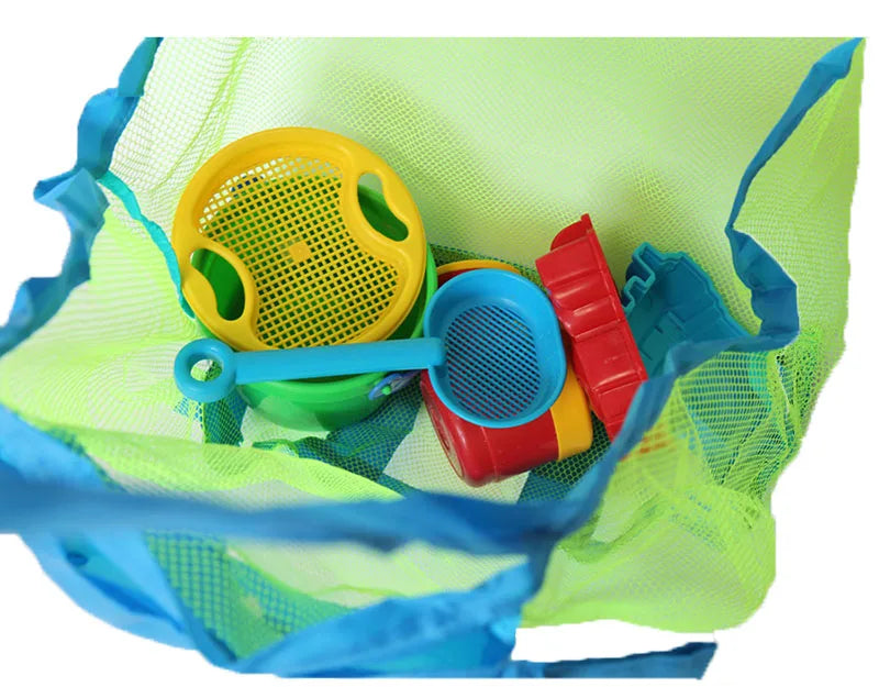 Beach Mesh Bag Children Sand Away Protable Kids Beach Toys Clothes Bags Toy Storage Sundries Organizers Bag Cosmetic Makeup Bags