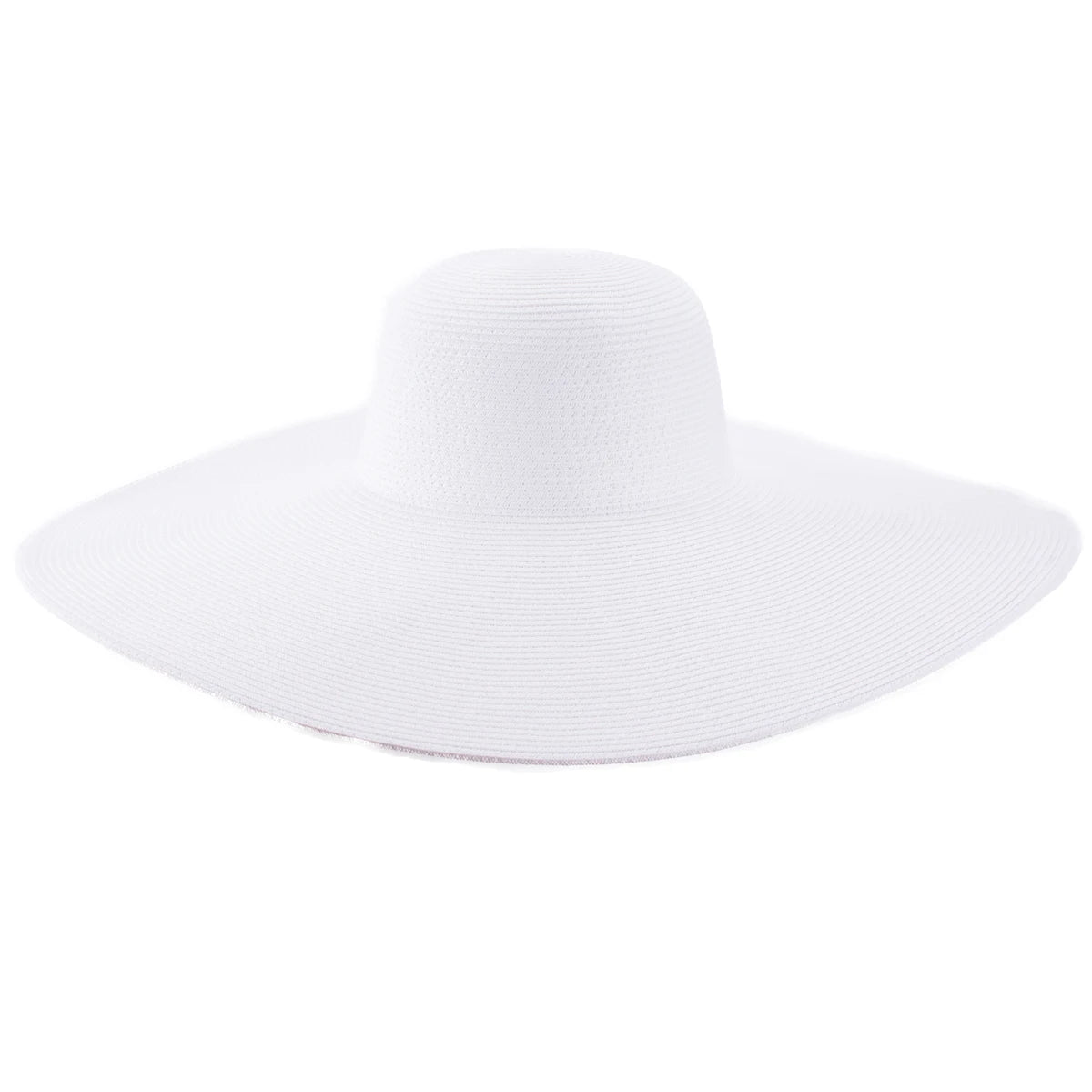 Lawliet 7.1''/18cm Faltbar Übergroß Riesig Breite Krempe Sonne Strand Stroh Hüte Hochzeit Damen Floppy Party Elegant A330