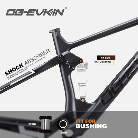 OG-EVKIN CF-080 2025 - Carbon Full Suspension MTB Rahmen - 12X148 Thru-Axle Boost 29er Professional Mountain Bike