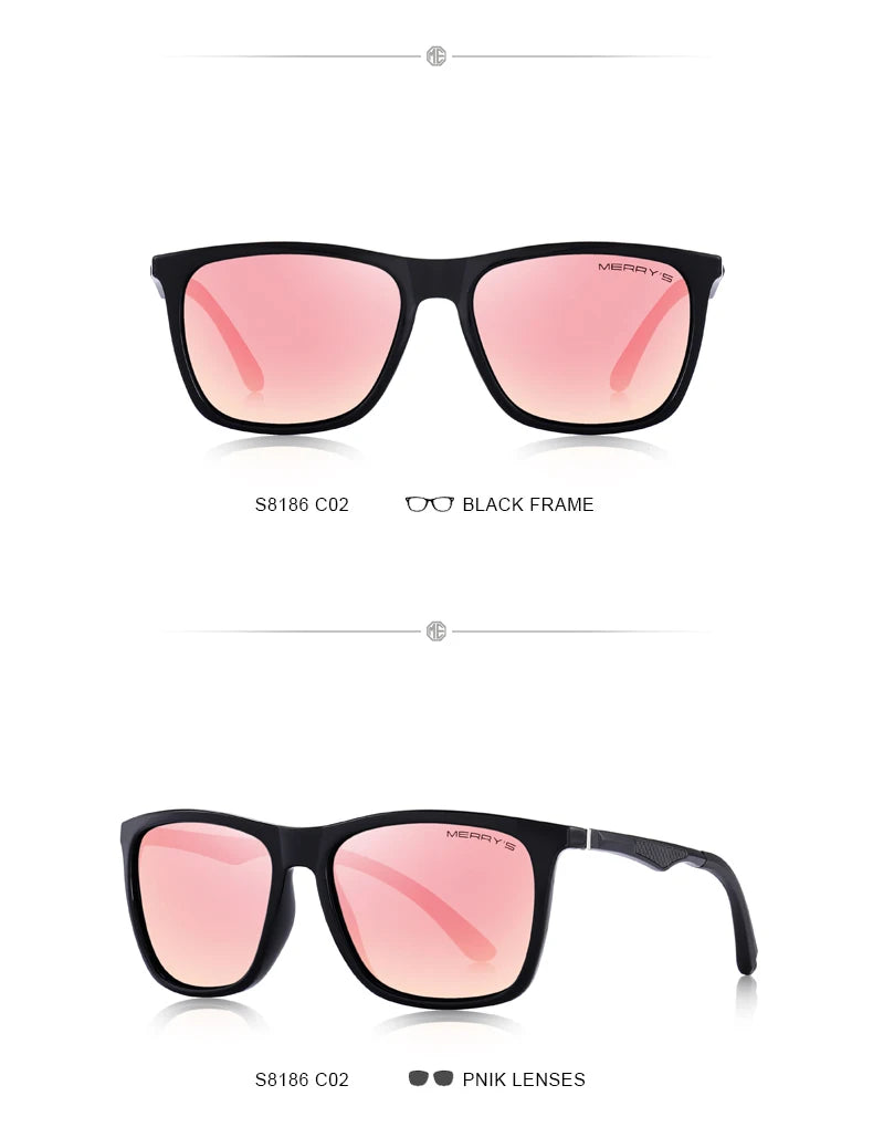 MERRYS DESIGN Herren HD Polarisierte Sonnenbrille Sport Angeln Augenschutz Aluminium Legierung Bügel UV400 Schutz S8186