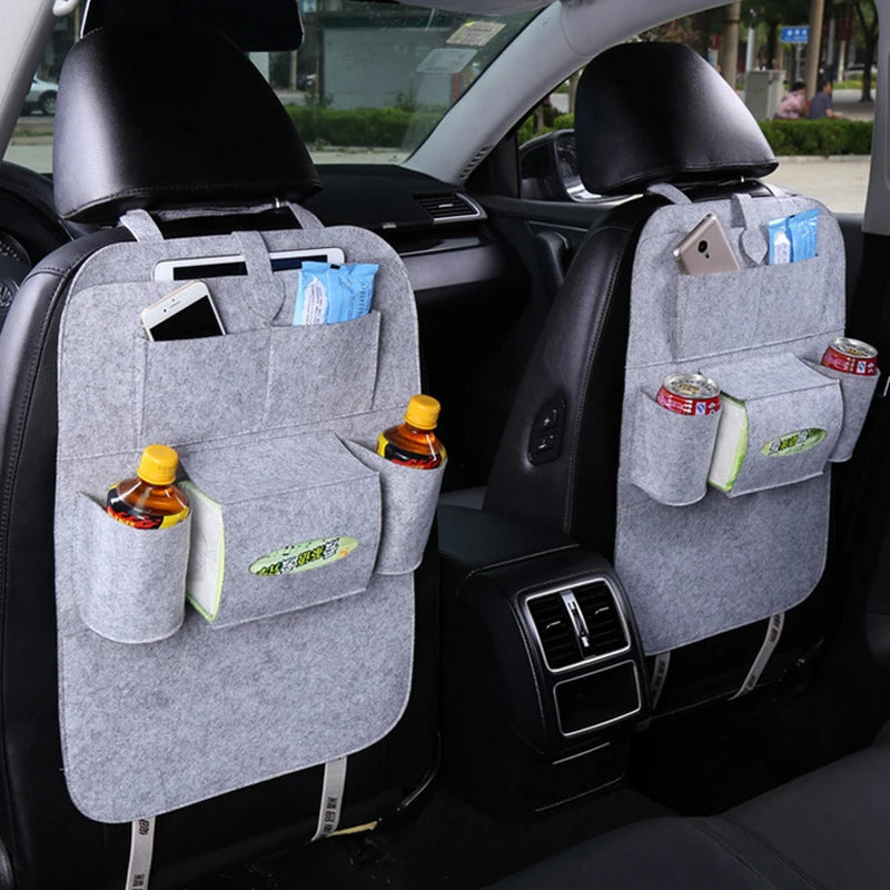 Car Seat Back Storage Bag Multifunctional Adjustable Backseat Storage Bag High Capacity Storage Bag Inside Seat Back Bag