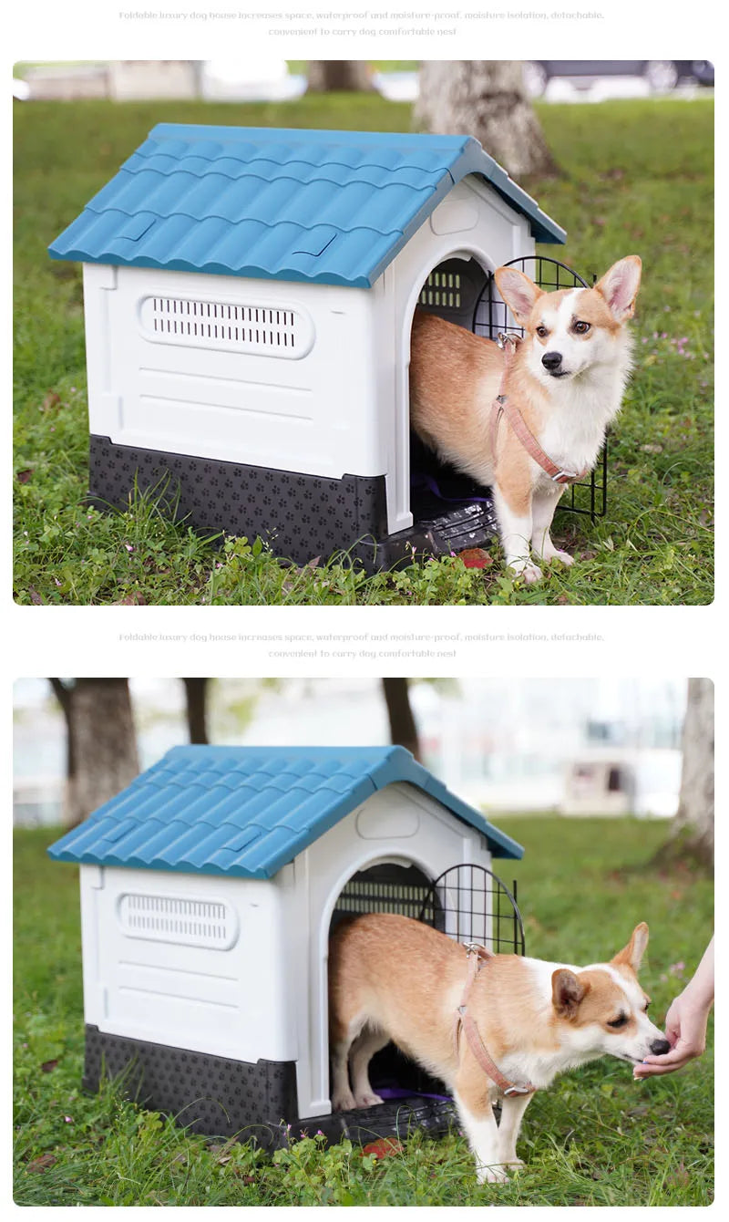 Dog House For Large Dogs Dog Bed Four Seasons Outdoor Washable Removable Pet Cat Bed Winter Warm Kennel Pet Supplies Plastics