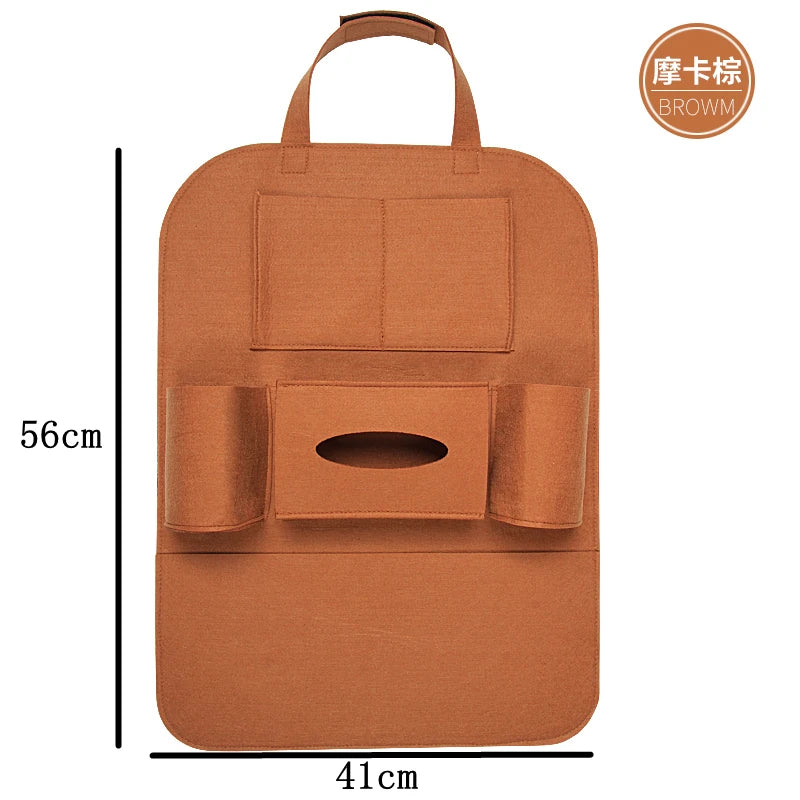 Car Seat Back Storage Bag Multifunctional Adjustable Backseat Storage Bag High Capacity Storage Bag Inside Seat Back Bag