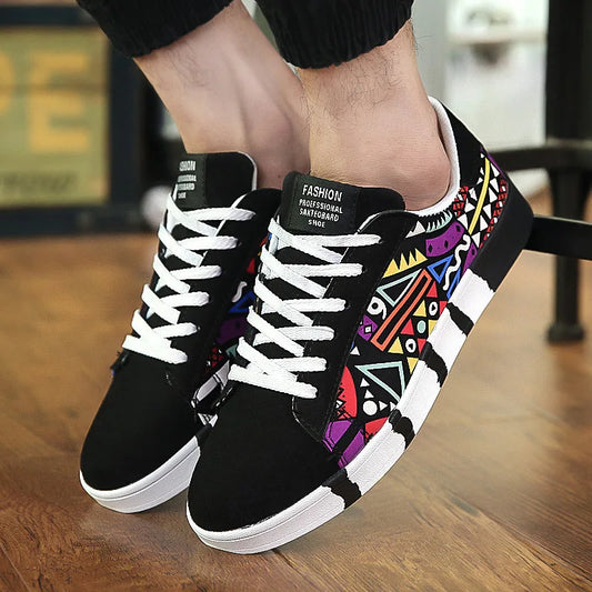 Men Sneakers Casual Shoes Men Lovers Printing Fashion Flat Tenis Masculino Vulcanized Shoes Zapatos De Hombre