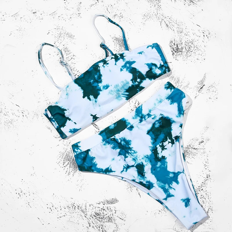 Bikini-Set: ZTVitality Elegant Bikinis Solid Push Up - Gepolstert BH Träger High Waist Schwimmanzug Damen Schwimmbekleidung Frauen Biquini Collection