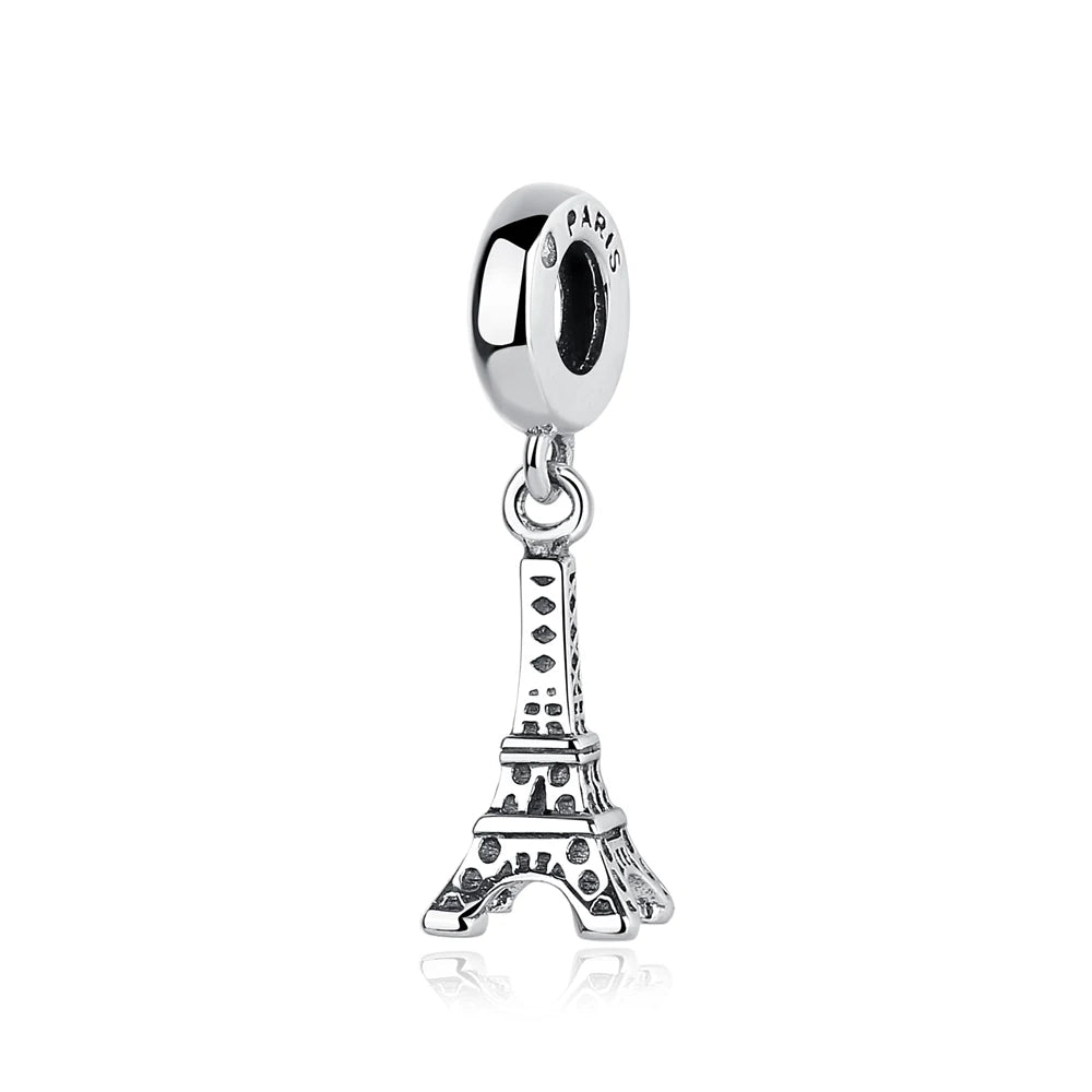 Originale 925 Sterling Silber Charms Liebe Reise London Bus Koffer Paris Perlen passen für Pan Armbänder Halsketten Frauen DIY Schmuck