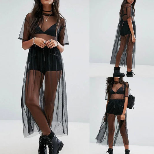 CHRONSTYLE Mesh Transparent Top - 26 Zoll Baumwolle