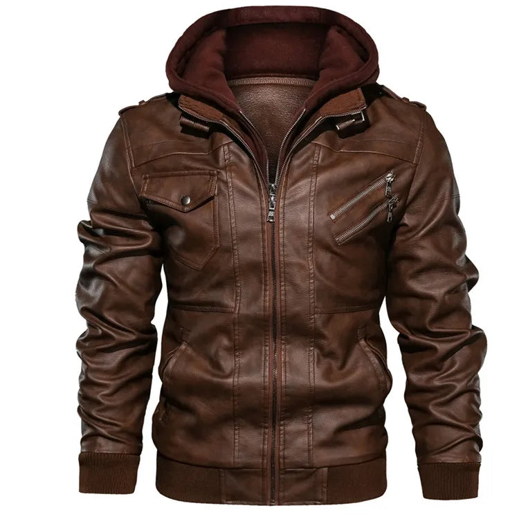 KB Neue Leder Jacke - Herbst Casual, PU, EU Größe SA722
