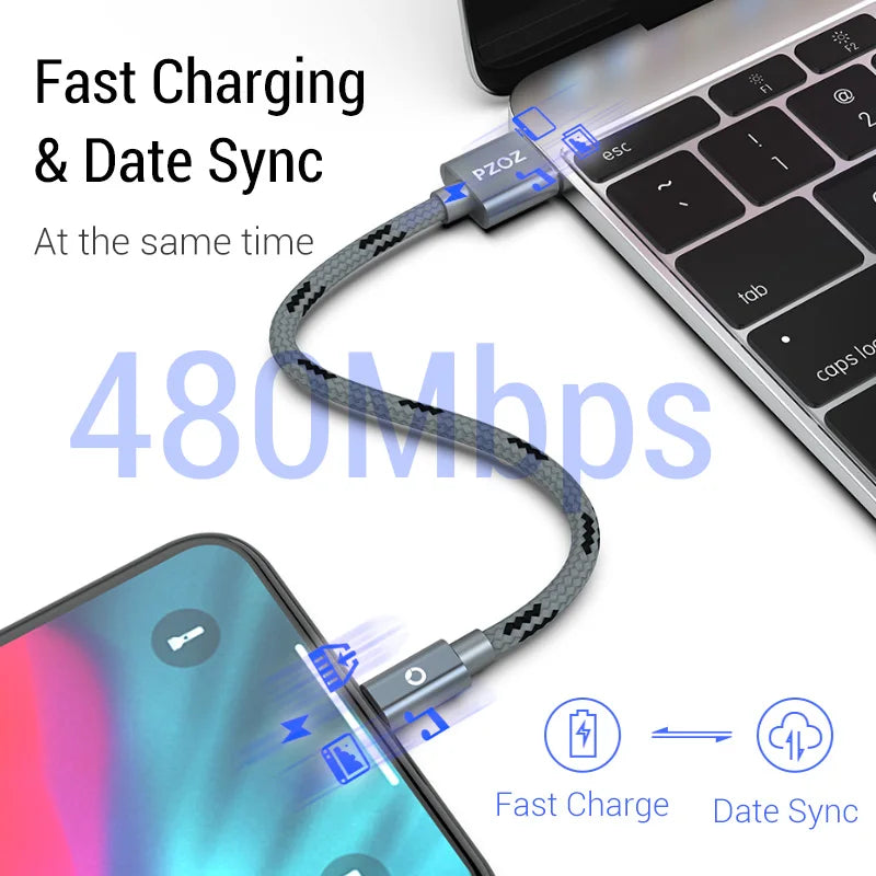 PZOZ USB Kabel Für iPhone - Hochgeschwindigkeits-Ladekabel