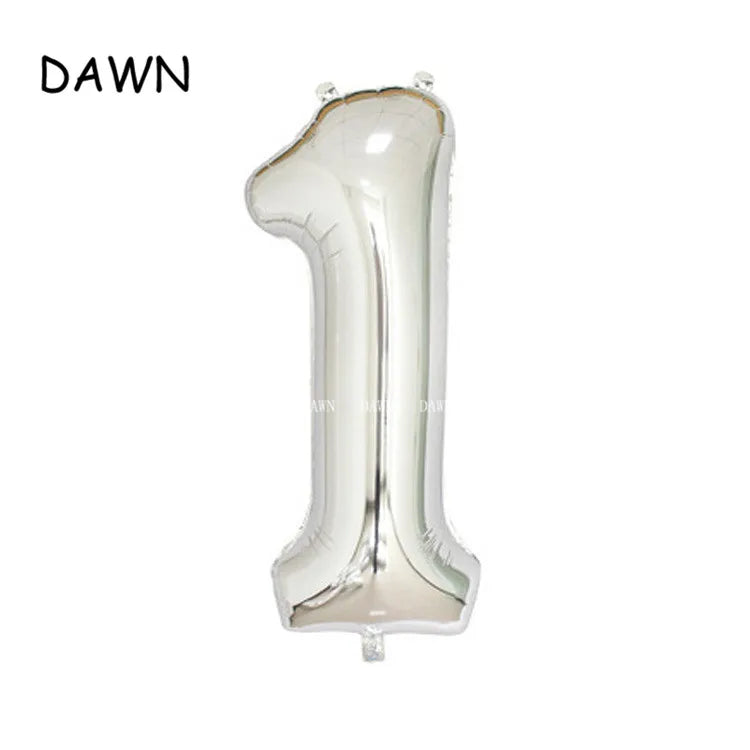 DAWN XD20-1 Zahlenballon 40 Zoll Roségold Silber Aluminium