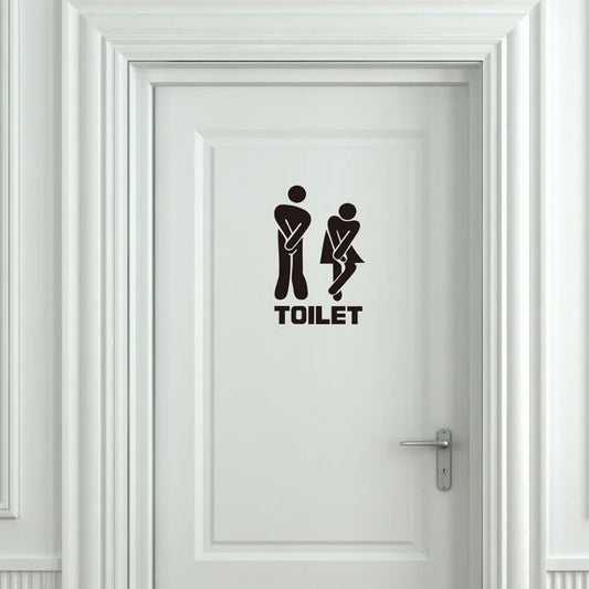 Kreativ Lustig Toilette Wand/Tür Aufkleber Badezimmer Dekoration Vinyl Heim Dekor Aufkleber Wasserdicht Poster Tapete An Der Wand