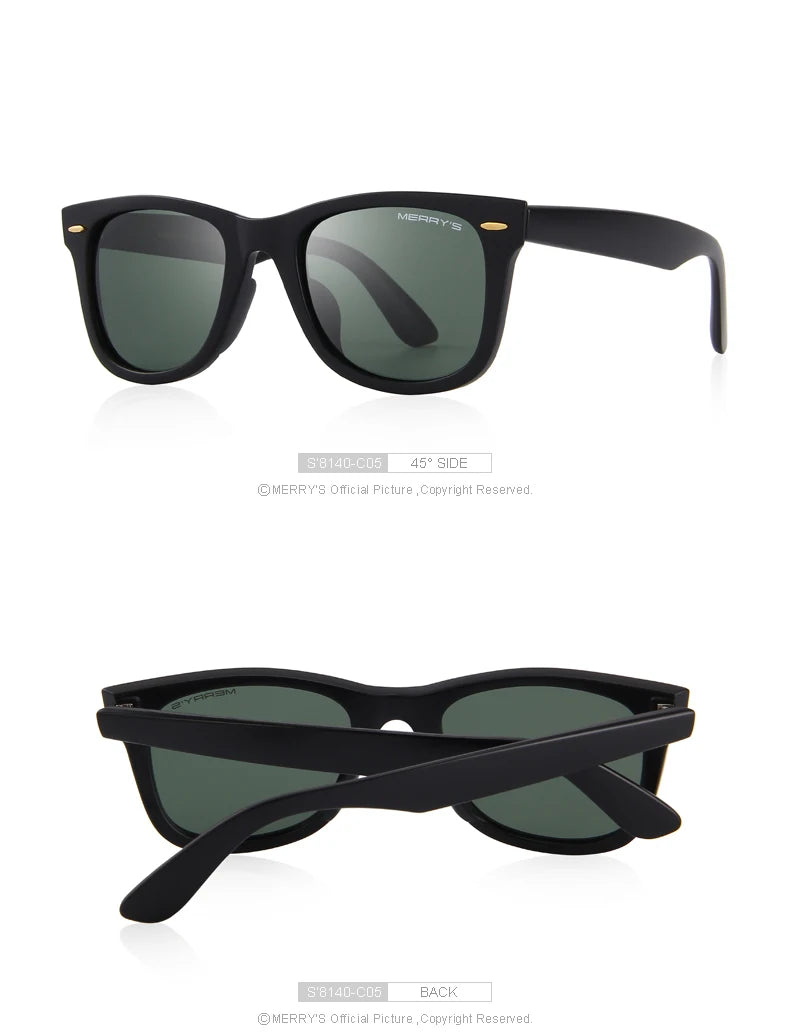 MERRYS DESIGN Herren/Frauen Klassische Retro Nieten Polarisierte Sonnenbrille 100% UV Schutz S8140