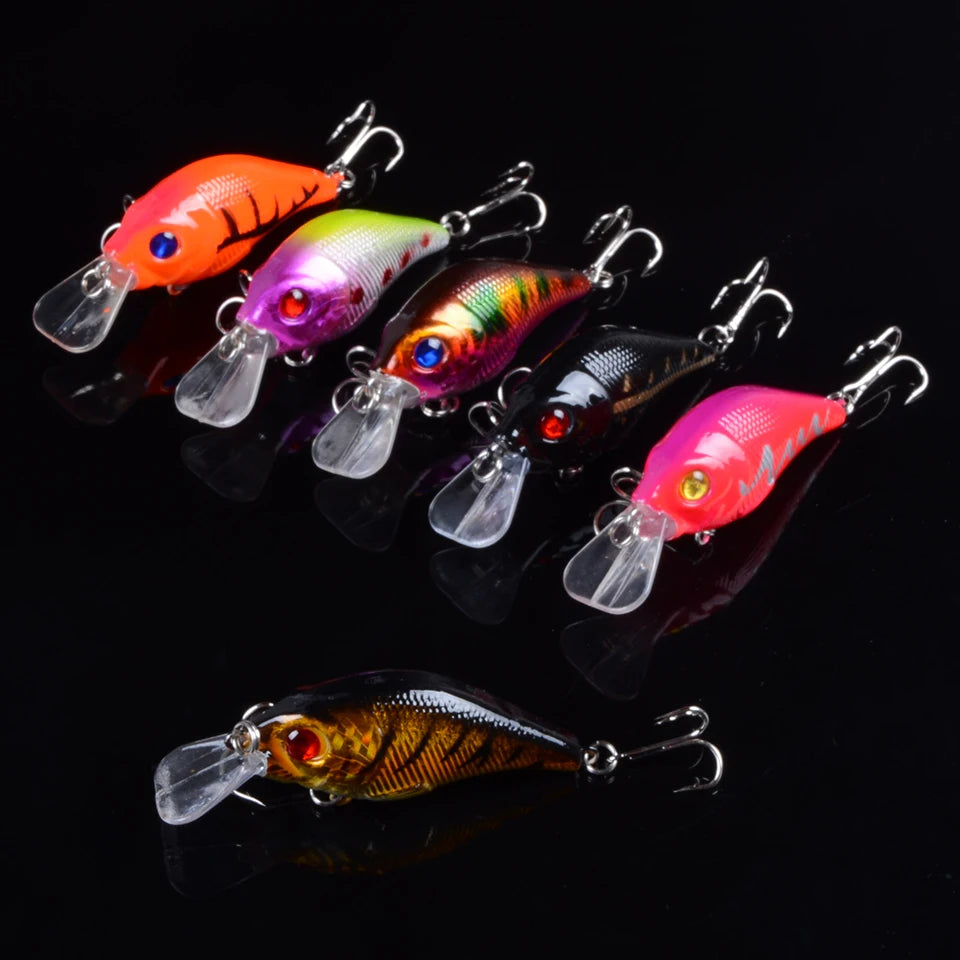 TQEXSZ Minnow Sinkend - 7,5cm 10,2g 3D Augen Wobbler