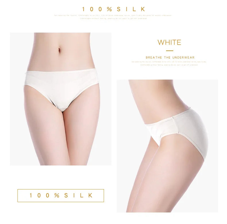SuyaDream 3Stk/Los Frauen Höschen 100% Natürlich Seide Low-Rise Slips Gesund Basic Alltag Tragen Unterwäsche 2022 Neu Intimates