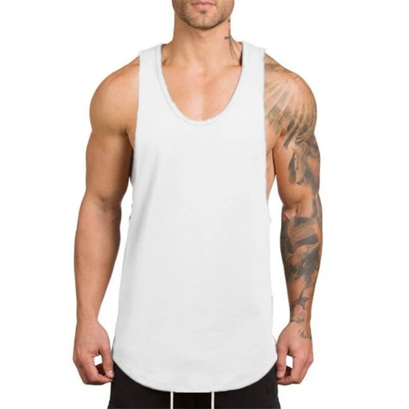 Muscleguys Marke Gym Kleidung 2025: Herren Bodybuilding Fitness Stringer Tank Top - Sportbekleidung Unterhemd Muskel Workout Singlets Baumwolle M-XXL