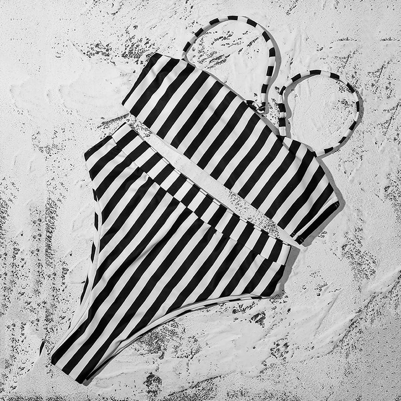 Bikini-Set: ZTVitality Elegant Bikinis Solid Push Up - Gepolstert BH Träger High Waist Schwimmanzug Damen Schwimmbekleidung Frauen Biquini Collection
