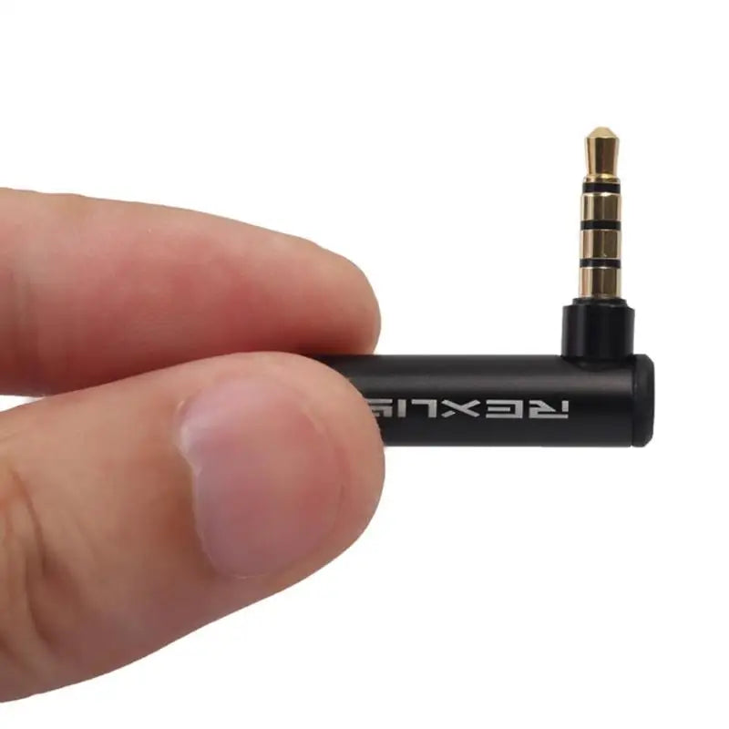 REXUS 90 Degree Right Angled 3.5mm Male To Female Audio Converter Adapter Connector L Type Stereo Earphone Microphone Jack Plug