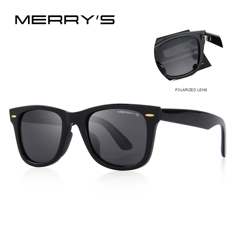 MERRYS DESIGN Herren/Frauen Klassische Retro Nieten Polarisierte Sonnenbrille 100% UV Schutz S8140
