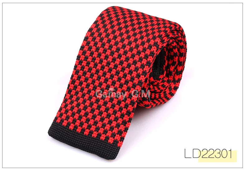 New Knit Tie For Men Casual Plaid Knitted Neck Ties Fashion Mens Necktie For Wedding Business Adult Suit Tuxedo Plaid Tie