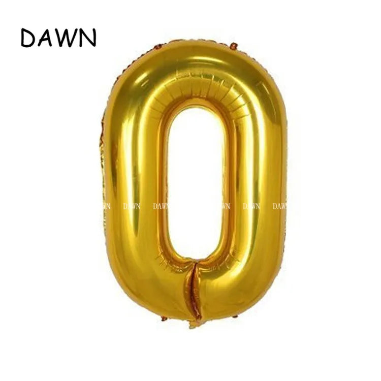 DAWN XD20-1 Zahlenballon 40 Zoll Roségold Silber Aluminium