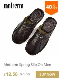 Neue Leder Hausschuhe Männer Heim Einrichtung Innen Boden Klassisch Schuhe Casual Slides Leder Sandalias Zapatos Hombre
