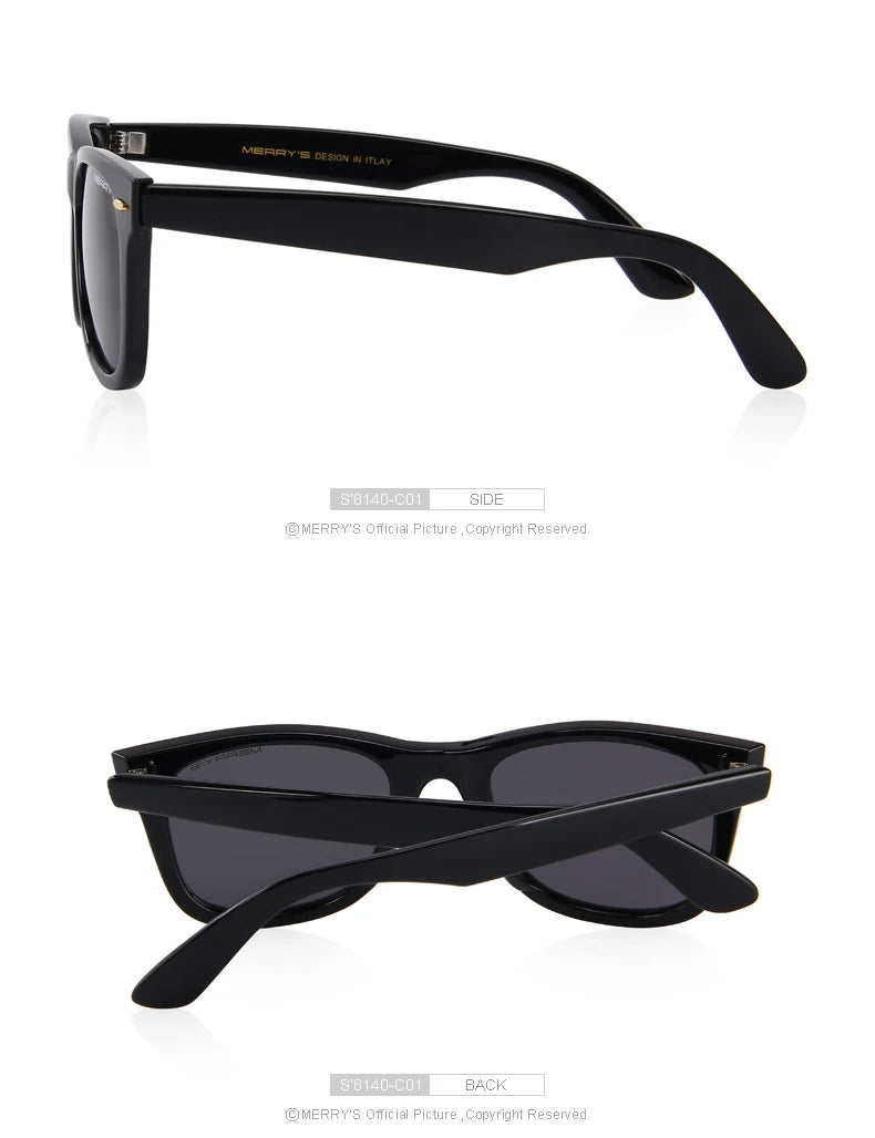 MERRYS DESIGN Herren/Frauen Klassische Retro Nieten Polarisierte Sonnenbrille 100% UV Schutz S8140