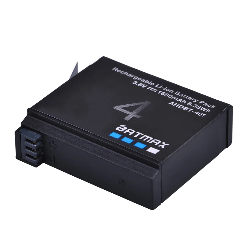 Batmax AHDBT-401 Ersatzakku Set - 4x1680mAh 3.7V USB