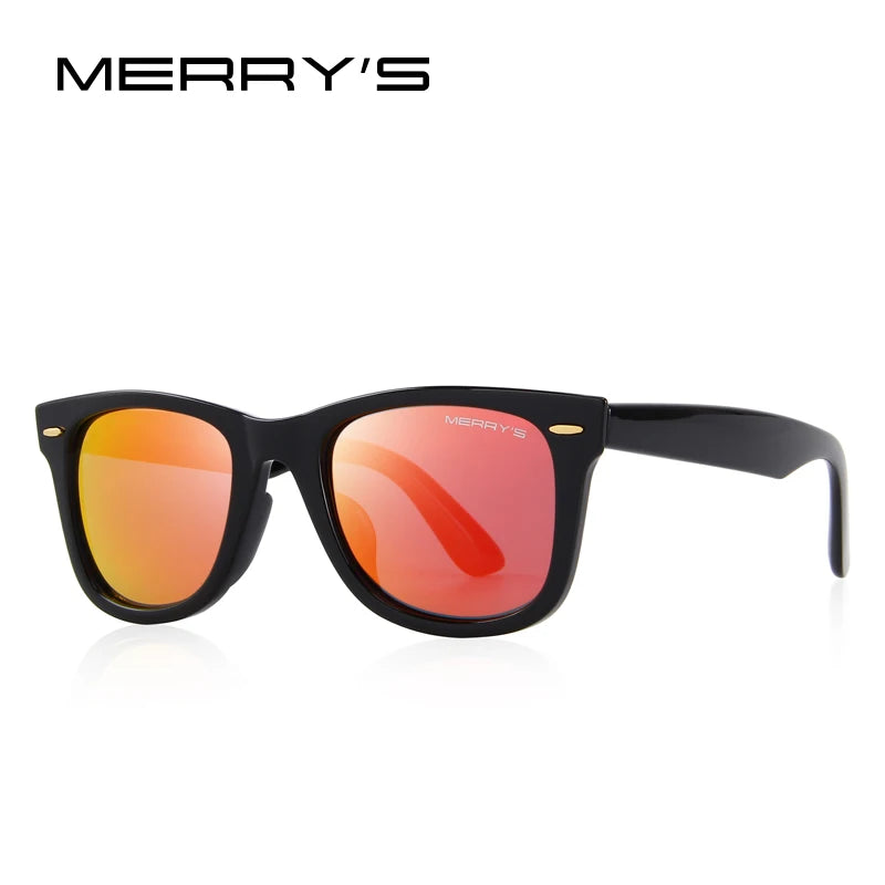 MERRYS DESIGN Herren/Frauen Klassische Retro Nieten Polarisierte Sonnenbrille 100% UV Schutz S8140