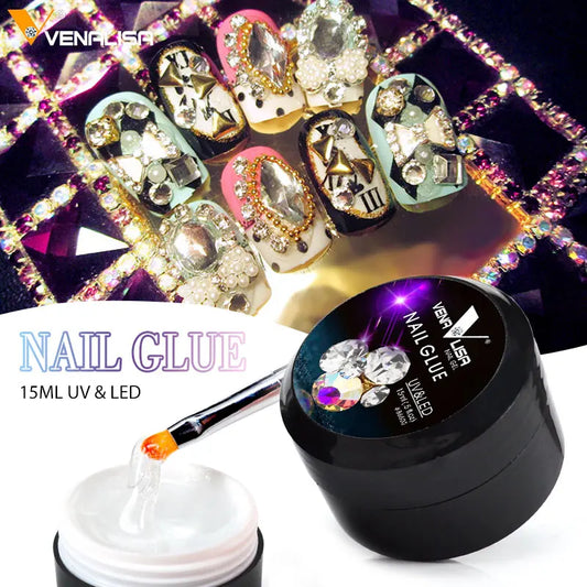 Nagel Kleber Diamant Stick Gel Fest Viskosität Gel Nagel Kunst Design DIY Einweichen UV Kleber Für LED Strass Dekoration Kristall Kleber