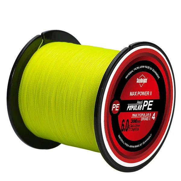 SeaKnight Marke TriPoseidon Serie 4 Stränge 300M PE Geflochtene Angelschnur 8-60LB Multifilament Angelschnur Glatt Karpfen Angeln