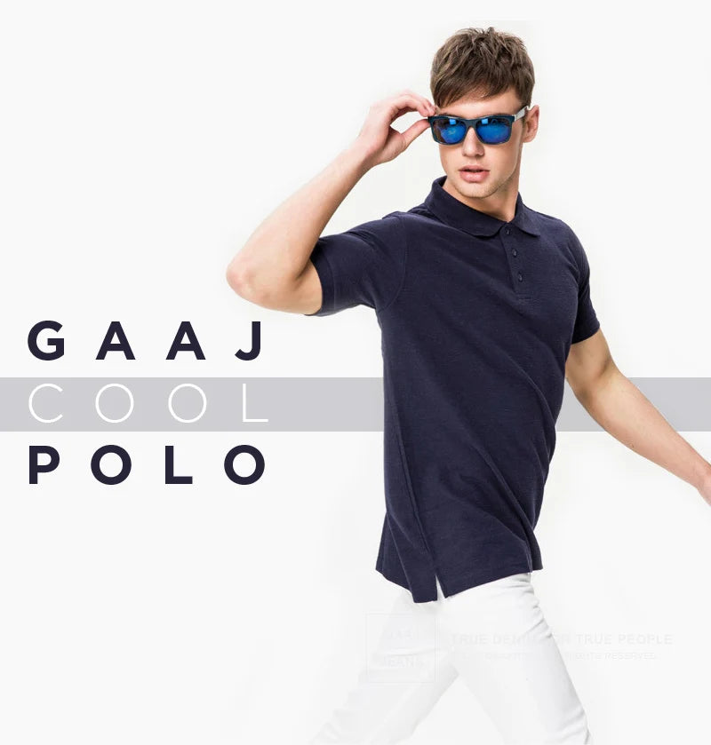 GAAJCN Polo Atmungsaktiv - Baumwolle Kurzarm Regular Fit