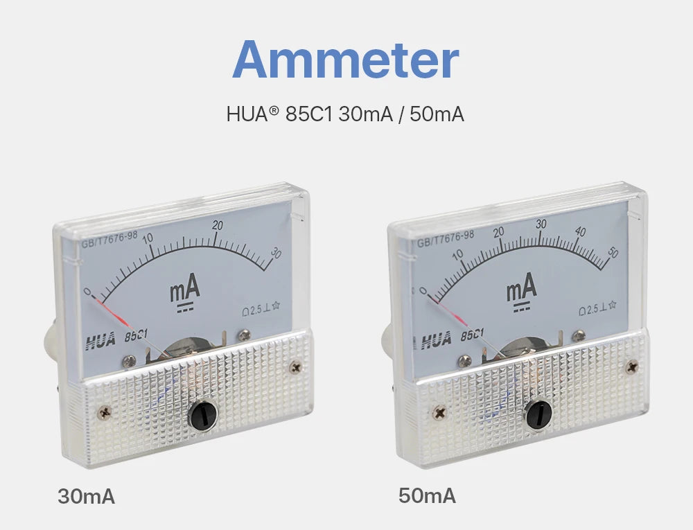 Cloudray 30mA 50mA Amperemeter HUA 85C1 DC 0-30mA 0-50mA Analog Amp Panel Meter Strom für CO2 Laser Gravur Schneid Maschine