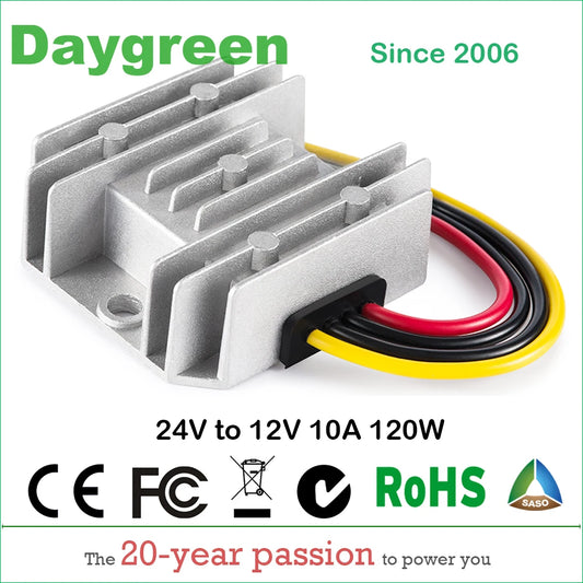 24V auf 12V 5A 10A 120W DC-DC-Wandler Step-Down Daygreen 1A 2A 3A 6A 8A Spannungsregler Neuester Typ CE, 10.000 Stück auf Lager