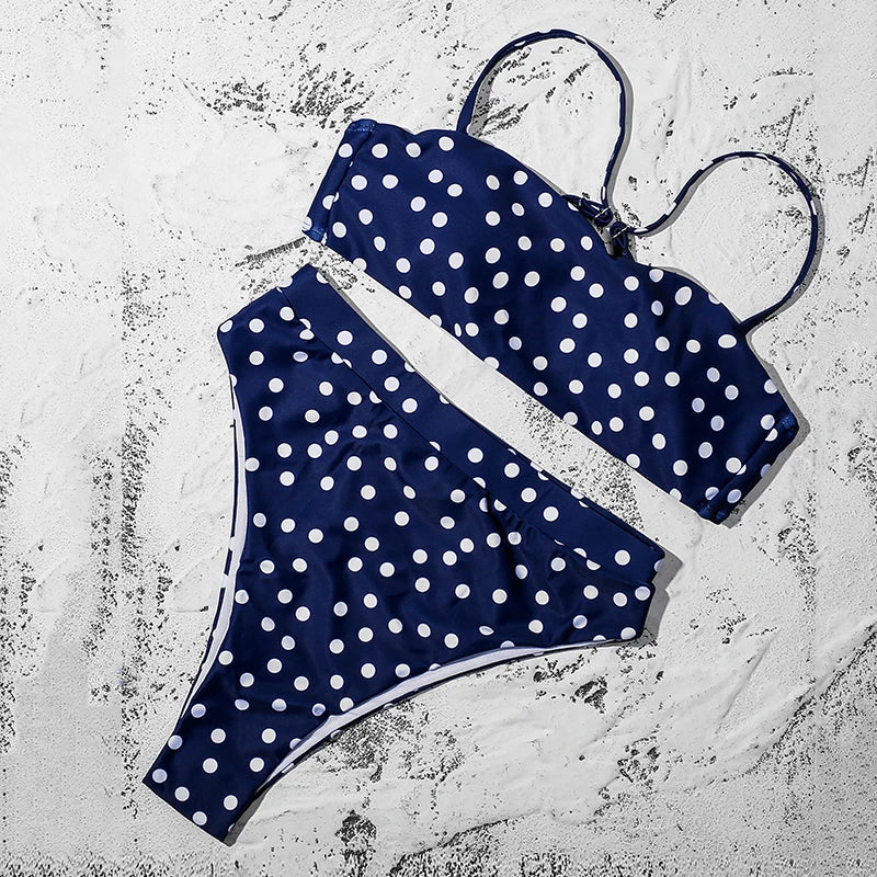 Bikini-Set: ZTVitality Elegant Bikinis Solid Push Up - Gepolstert BH Träger High Waist Schwimmanzug Damen Schwimmbekleidung Frauen Biquini Collection