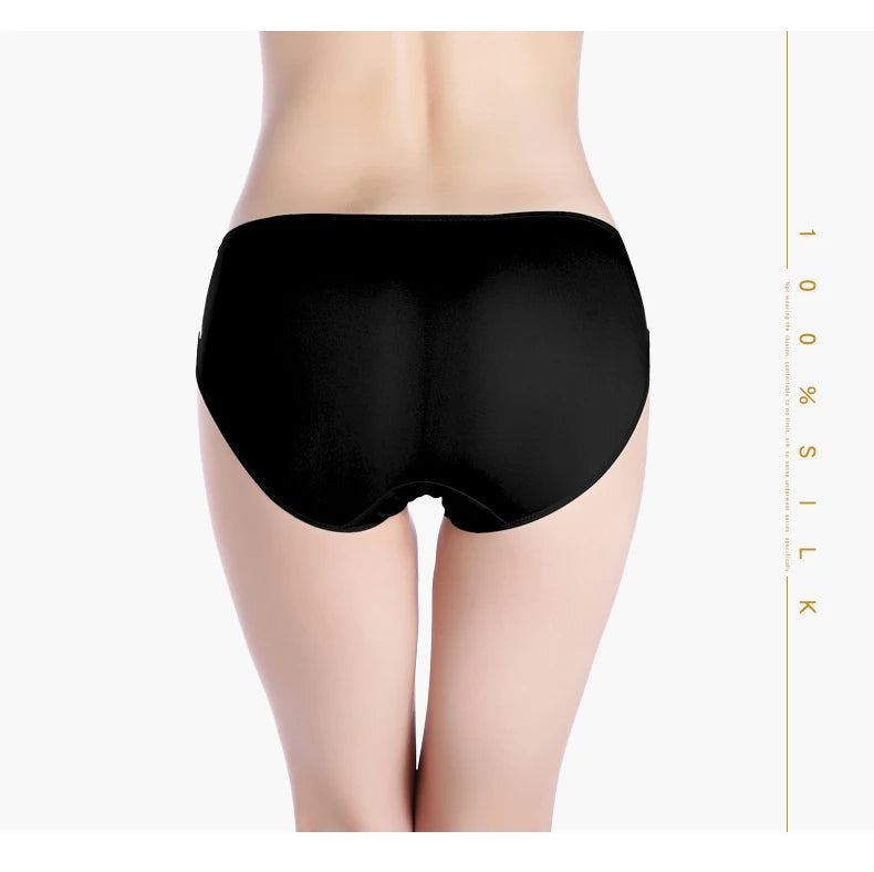 SuyaDream 3Stk/Los Frauen Höschen 100% Natürlich Seide Low-Rise Slips Gesund Basic Alltag Tragen Unterwäsche 2022 Neu Intimates