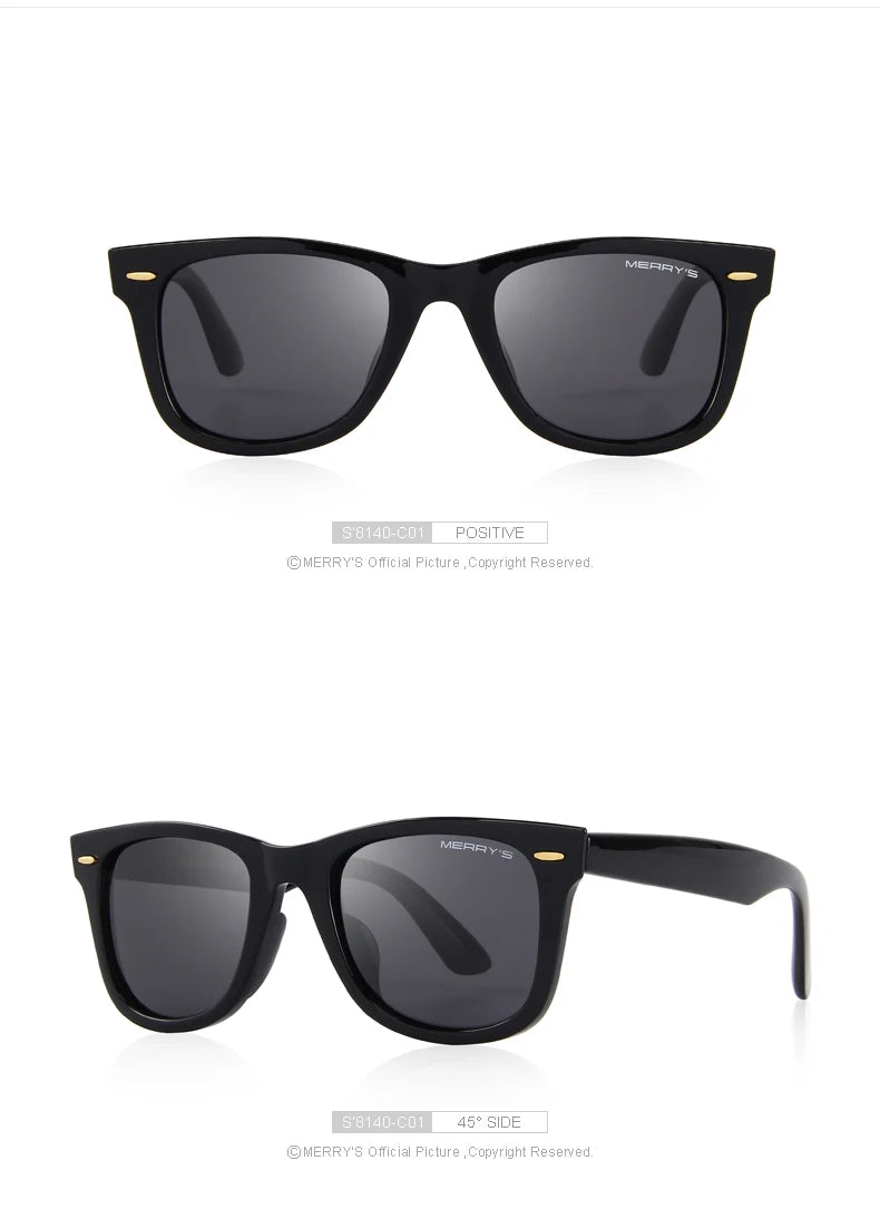 MERRYS DESIGN Herren/Frauen Klassische Retro Nieten Polarisierte Sonnenbrille 100% UV Schutz S8140