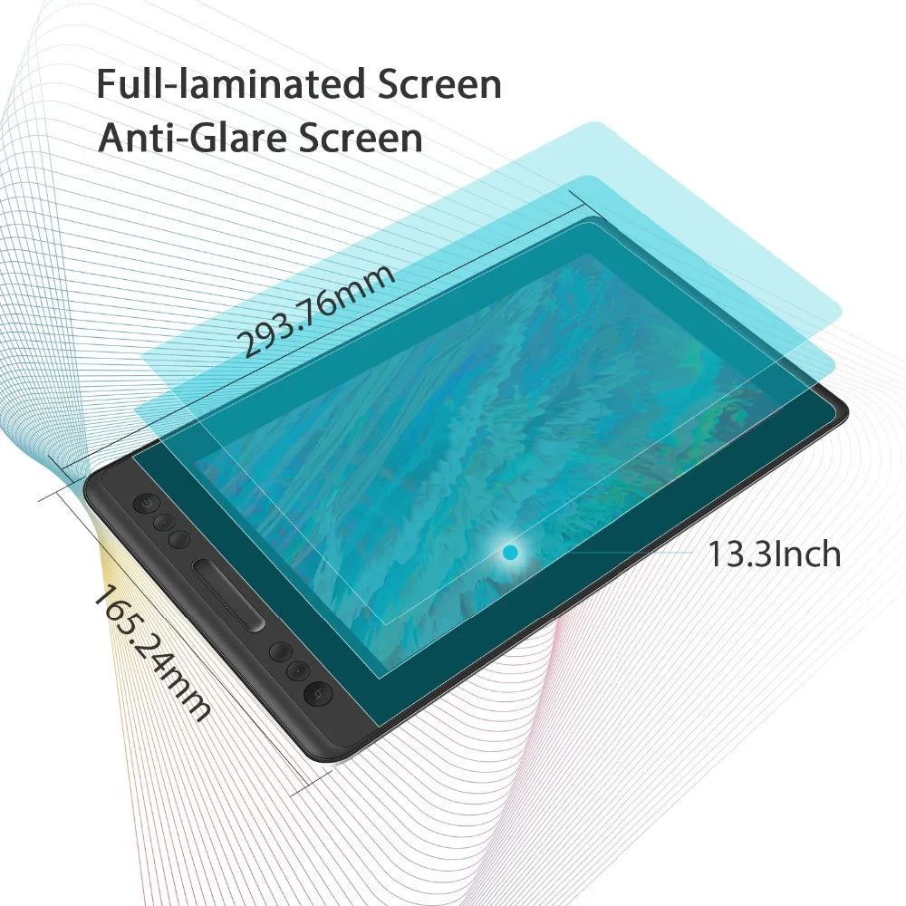 HUION KAMVAS Pro 13 GT-133 2025 - Pen Display Digital Graphics Monitor - 8192 Levels Tilt Function Professional